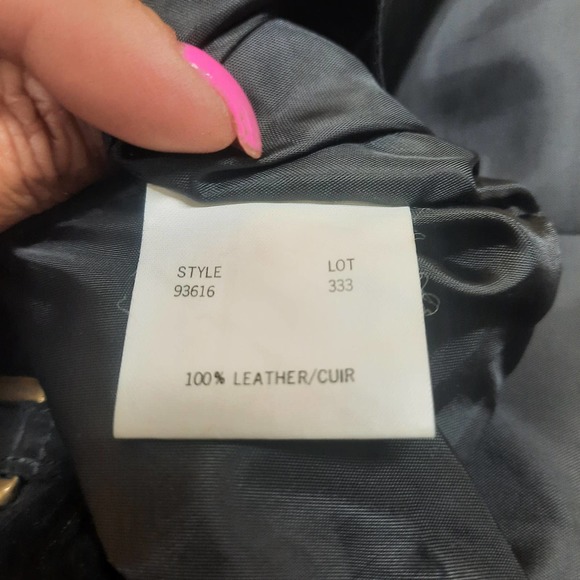 Vtg Bagatelle Button front Black suede Vest with horsebit design on pockets Lg - Picture 7 of 7